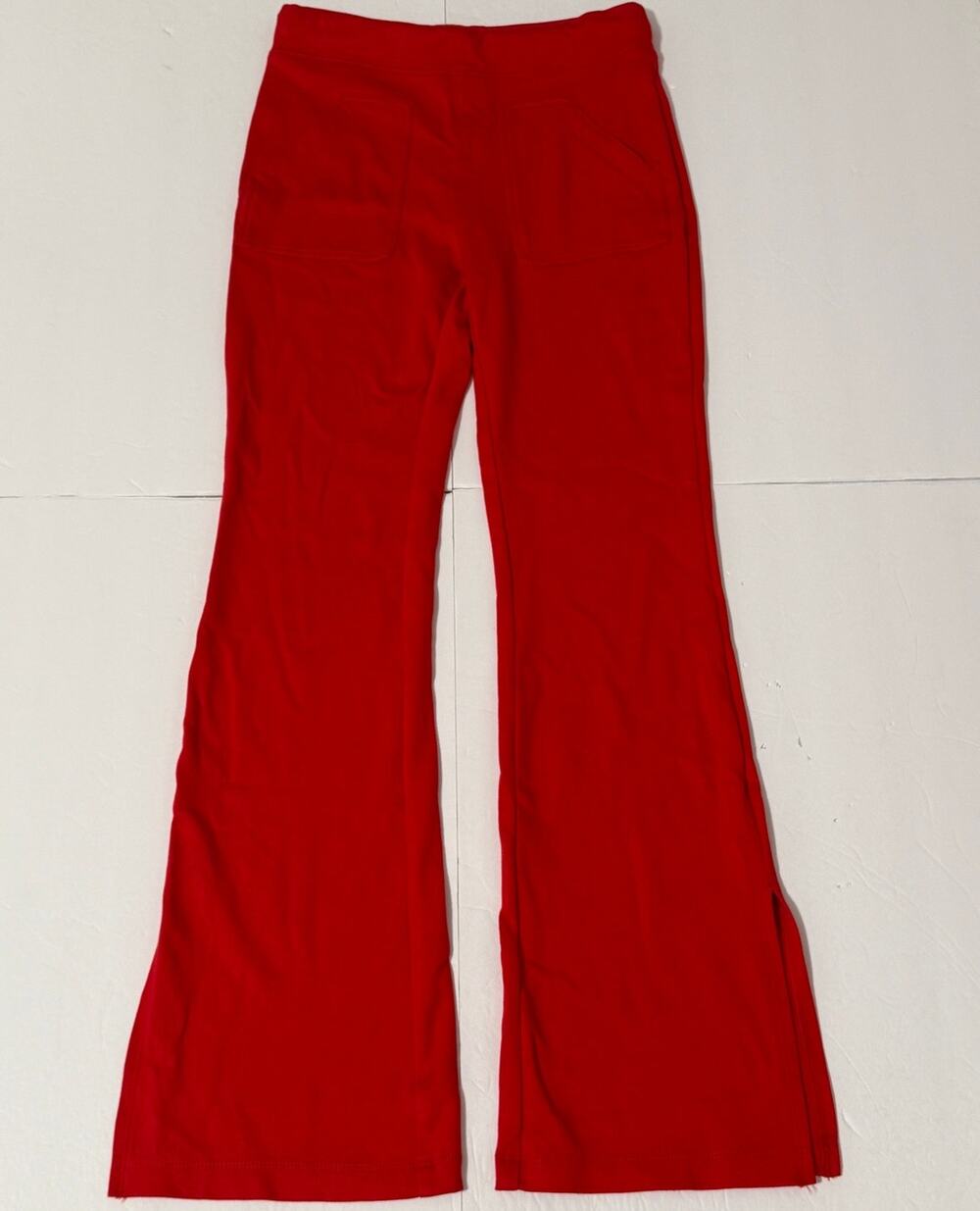 Maeve Eve Ponte Flare Pants, Red, Size XS